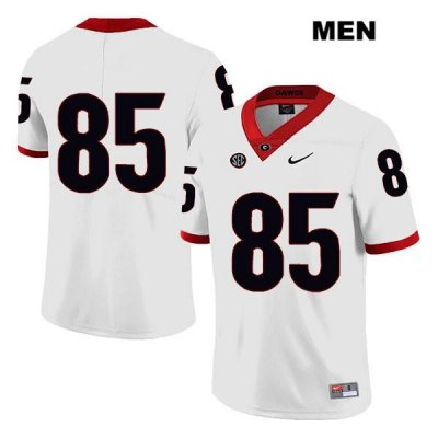 Men's Georgia Bulldogs NCAA #85 Cameron Moore Nike Stitched White Legend Authentic No Name College Football Jersey WZN6654QW